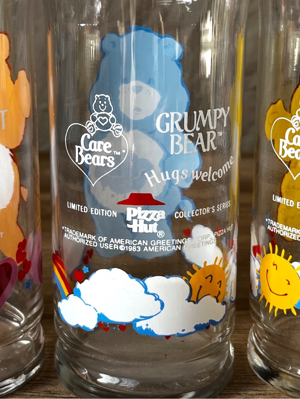 Care Bears Pizza Hut Vintage 1983 Glass Tumbler Set - Picture 5 of 6